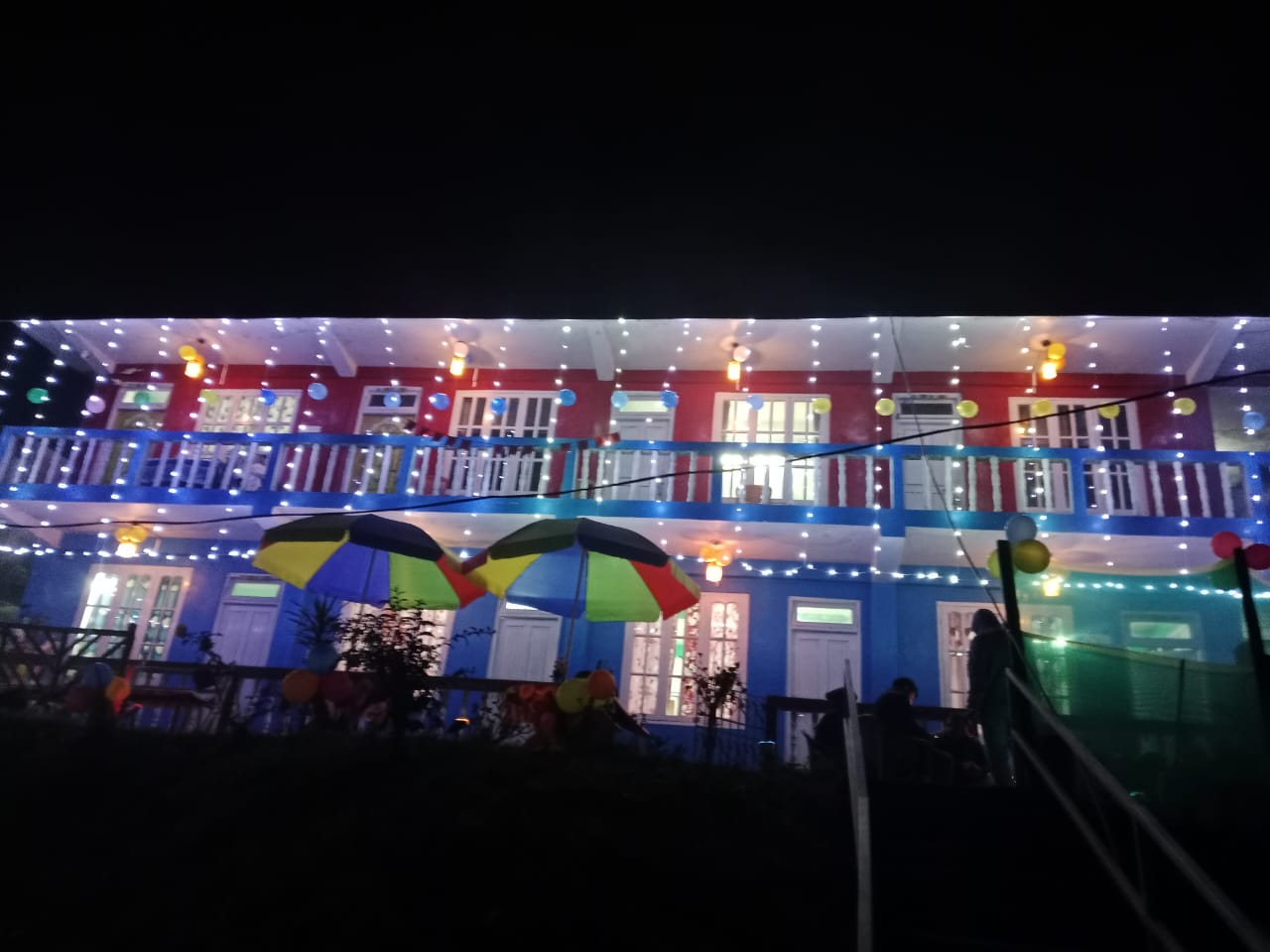 Madhunisha lit at night