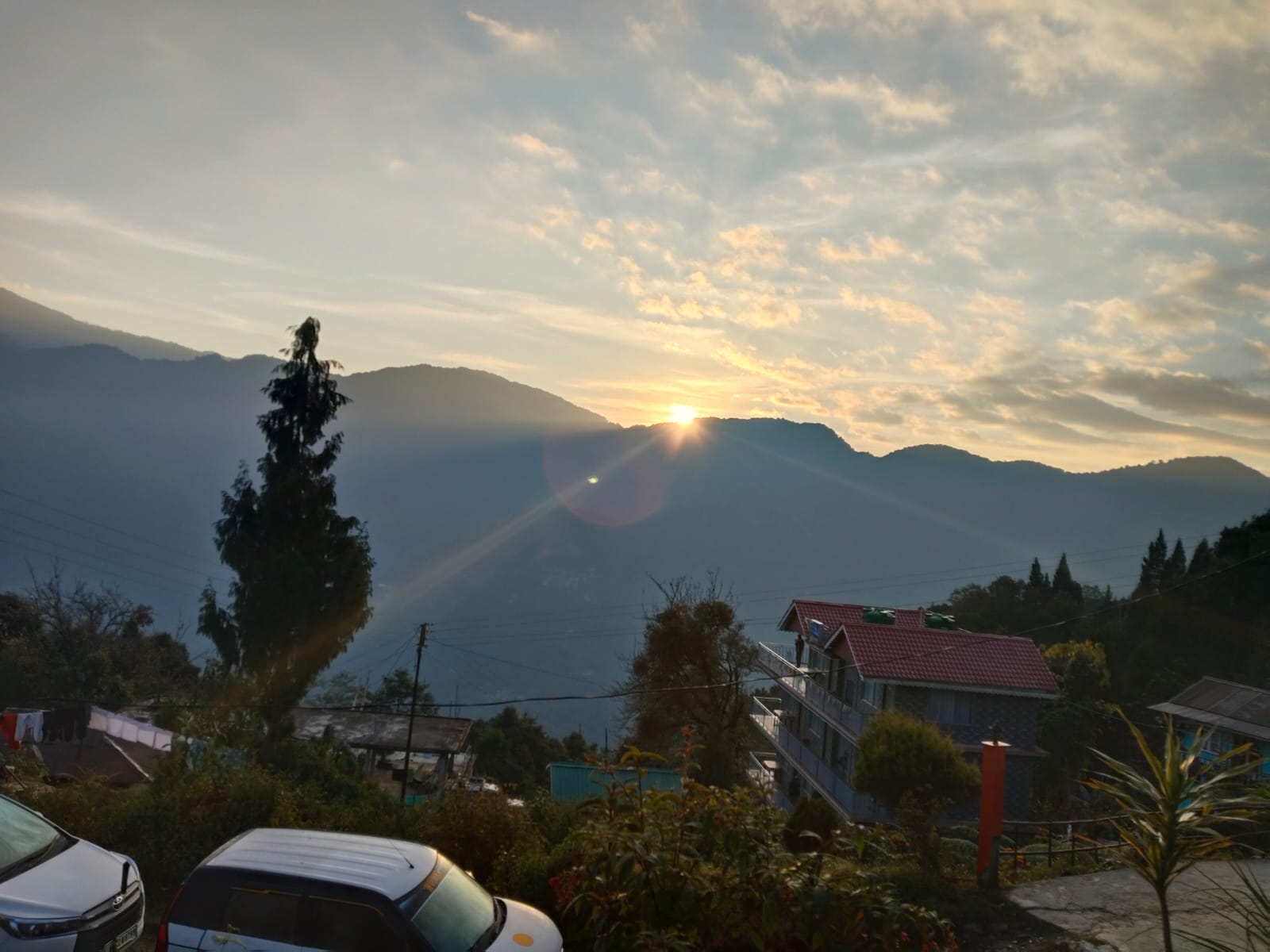 Sunrise view from the property