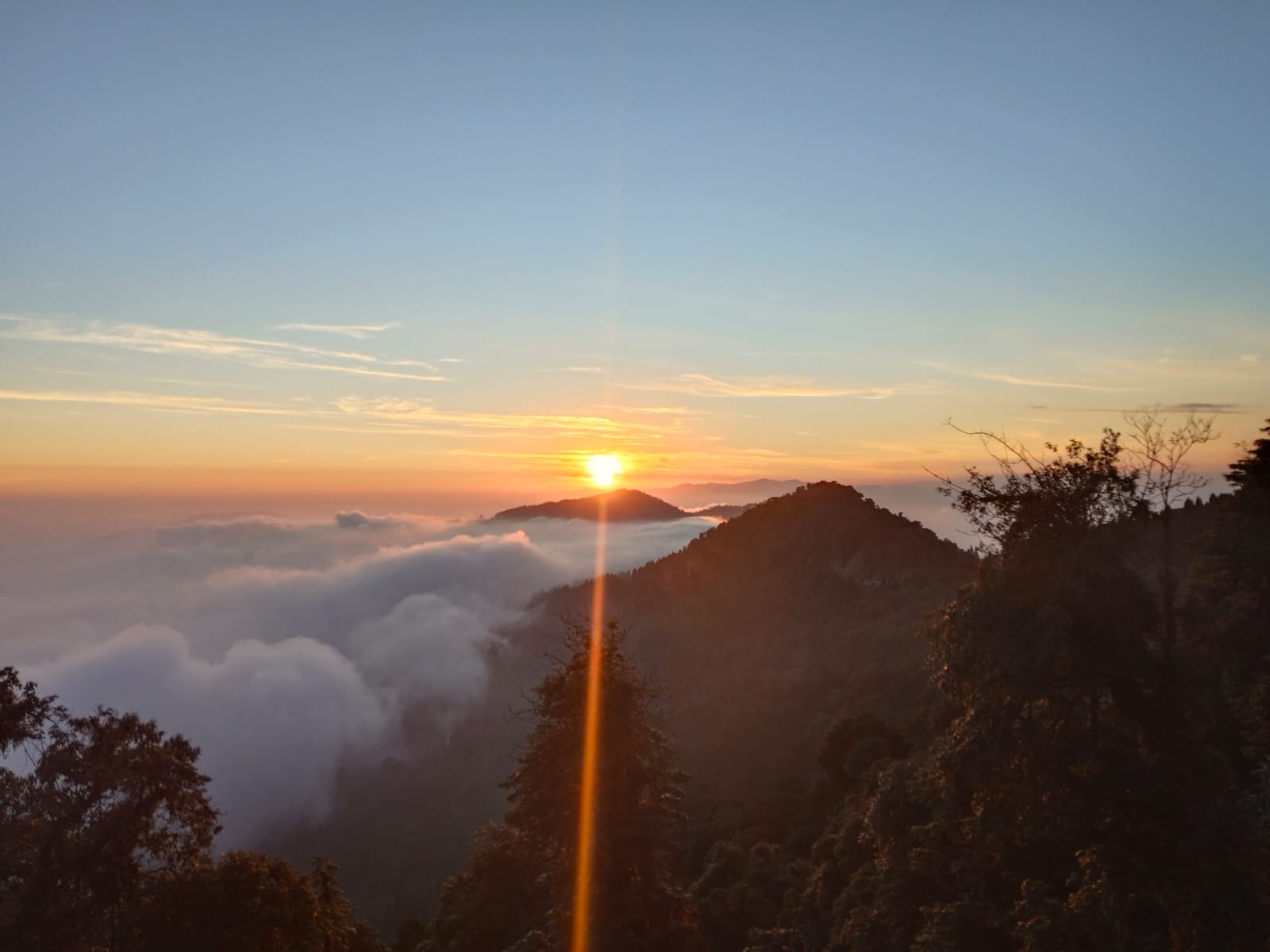 Sea of clouds at sunrise