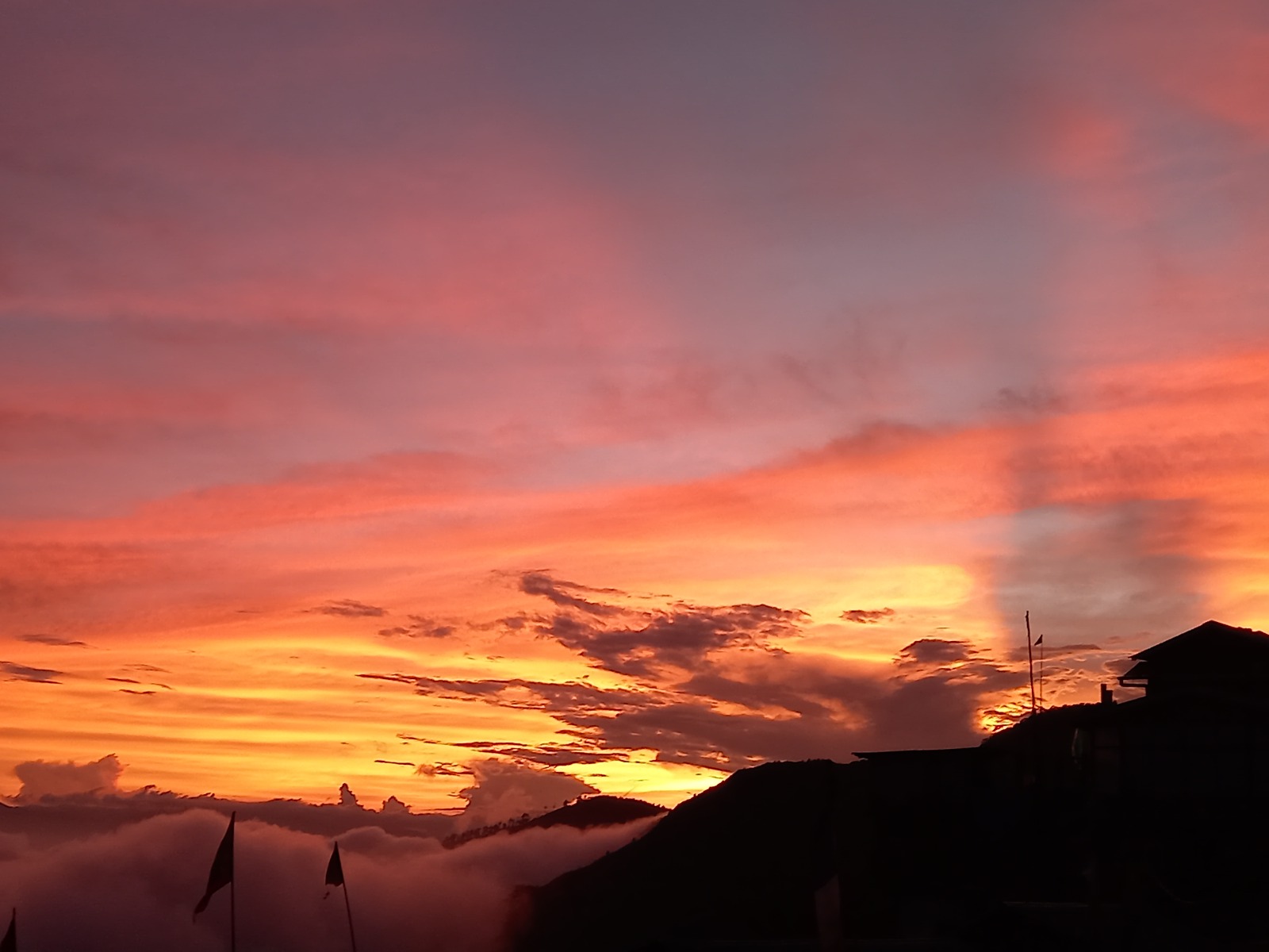 Fiery Himalayan sunset
